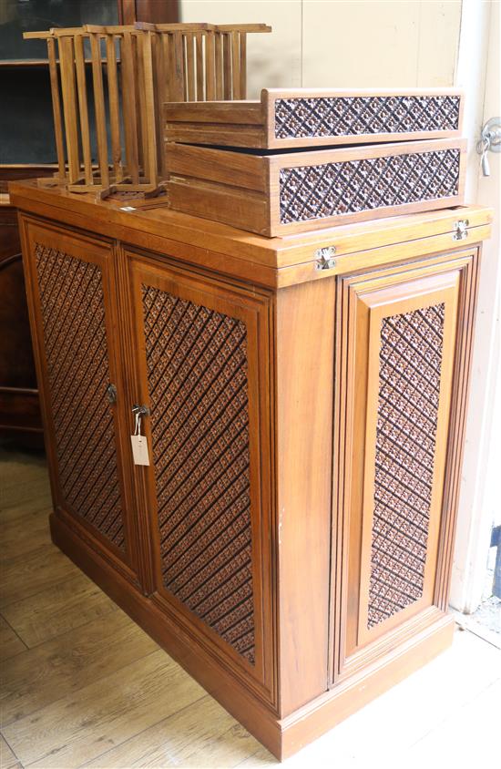 A hardwood cocktail cabinet, W.103cm